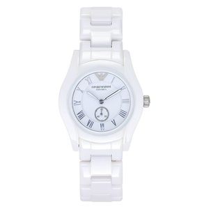 Emporio Armani Ceramica Ladie’s Watch in White